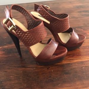 Rachel Zoe Brown Leather Sandals